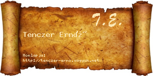 Tenczer Ernő névjegykártya